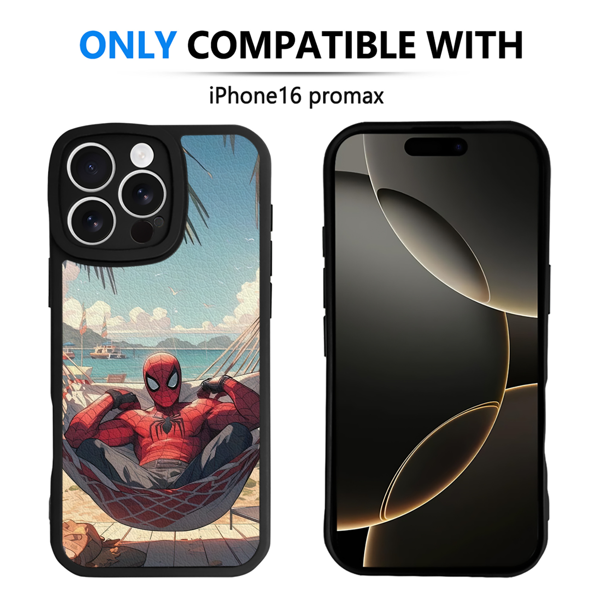 Spider Man スパイダーマン 【iPhone 16シリーズ対応】シリコンスマホケース（レザー調） 材質：シリコン
